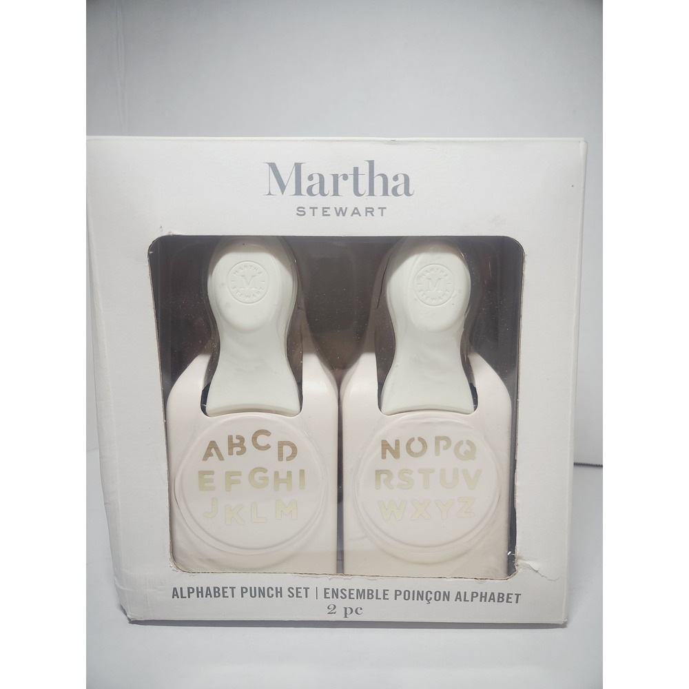 Martha Stewart Crafts Alphabet Punch Set 2pc A-Z Paper Punch Scrapbooking New